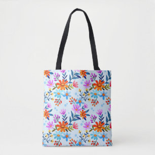 Tote Bag Beau Motif De Feuilles De Fleurs-6587