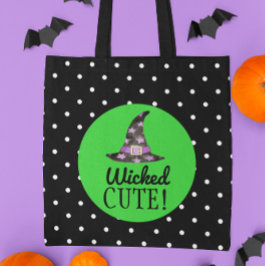 Tote Bag Beau noir et vert Halloween Fourre-tout
