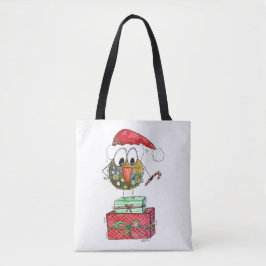 Tote Bag Beau Oiseau de Noël Whimsical