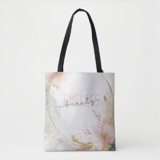 Tote Bag Beauté intemporelle - Zalara Luxe Tan & Gold Marbl