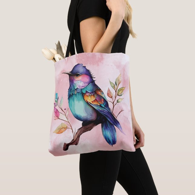 Tote Bag Beautiful bird on a branch (De près)