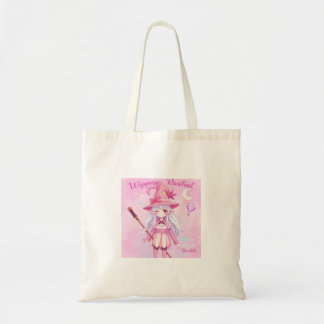 Tote Bag Beautifully Designed Cute Looking Witch in Pastel