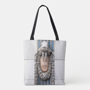 Tote Bag Beaux Arts Walrus Sculpture Monogramme personnalis