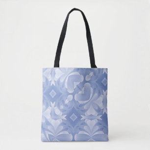Tote Bag Bébé Bleu Abstrait Cœurs et Diamants