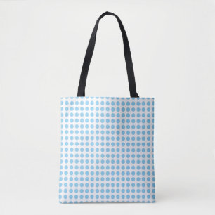 Tote Bag Bébé bleu sur blanc moyen Horiz. Pois