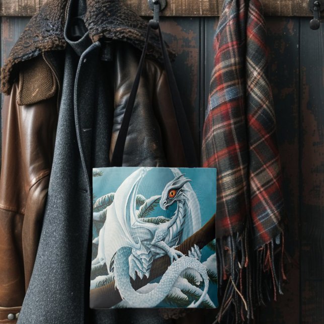 Tote Bag Bébé Dragon d'hiver blanc (Créateur téléchargé)