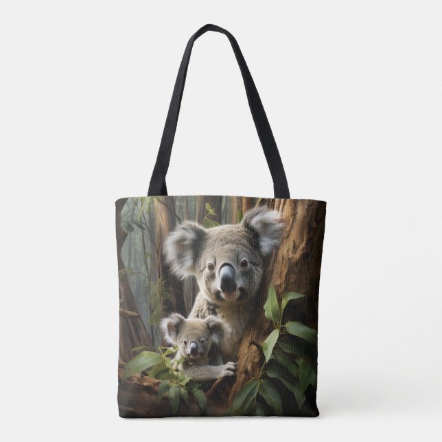 Tote Bag Bébé Koala Ours et maman (Dos)