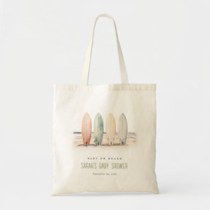 Tote Bag Bébé neutre à bord Baby shower de surf