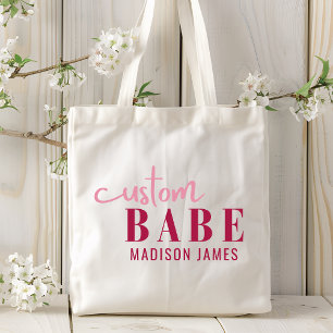 Tote Bag Bébé Personnalisé Drôle Dire Nom Personnalisé