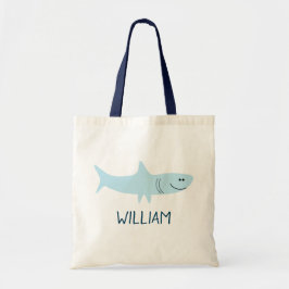 Tote Bag Bébé personnalisé requin bleu