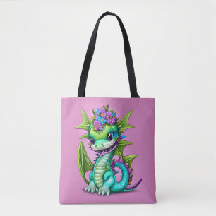Tote Bag Bébé pourpre et vert