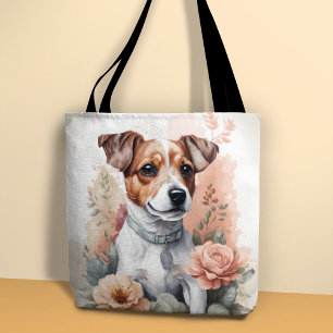 Tote Bag Bébés mignons animaux   Jack Russell Terrier Puppy