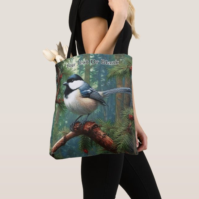 Tote Bag Bécasseau mignon à carreaux noirs (De près)