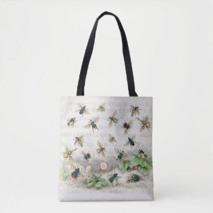 Tote Bag Bee Honey Travailleur Queen Bees Antique