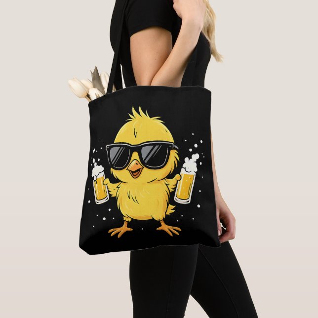 Tote Bag Beer Time Madafakas Drôle Mème Duck Goose Retro (De près)