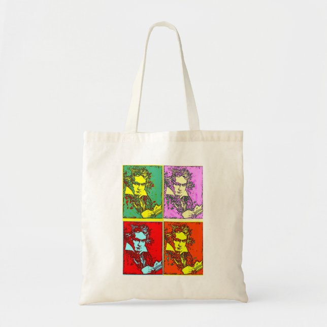 Tote Bag Beethoven pop-art (Devant)
