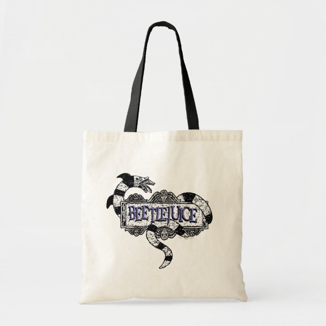 Tote Bag Beetlejus | Vapeur de sable enroulé sur le logo Be (Devant)