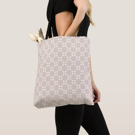 Tote Bag Beige Leaf Pattern Tote