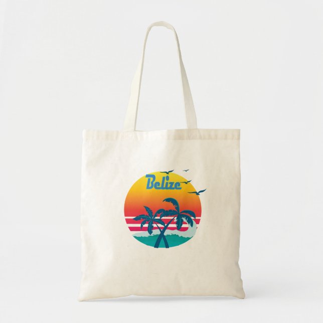 Tote Bag Belize, rétro cru d'été (Devant)
