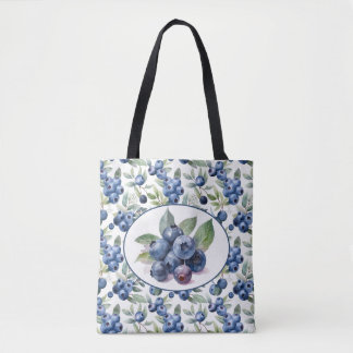Tote Bag Belle aquarelle de bleuets