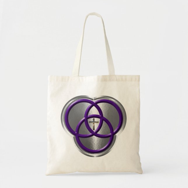 Tote Bag Belle bague de la Trinité chrétienne avec croix (Devant)