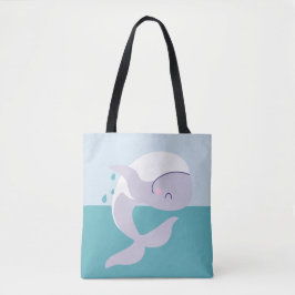 Tote Bag Belle baleine à saute graphique simple