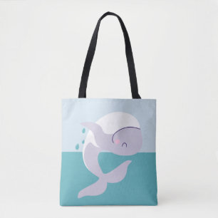 Tote Bag Belle baleine à saute graphique simple