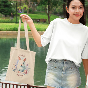 Tote Bag Belle Bunny Pastel Fourre-tout - Design mignon & W