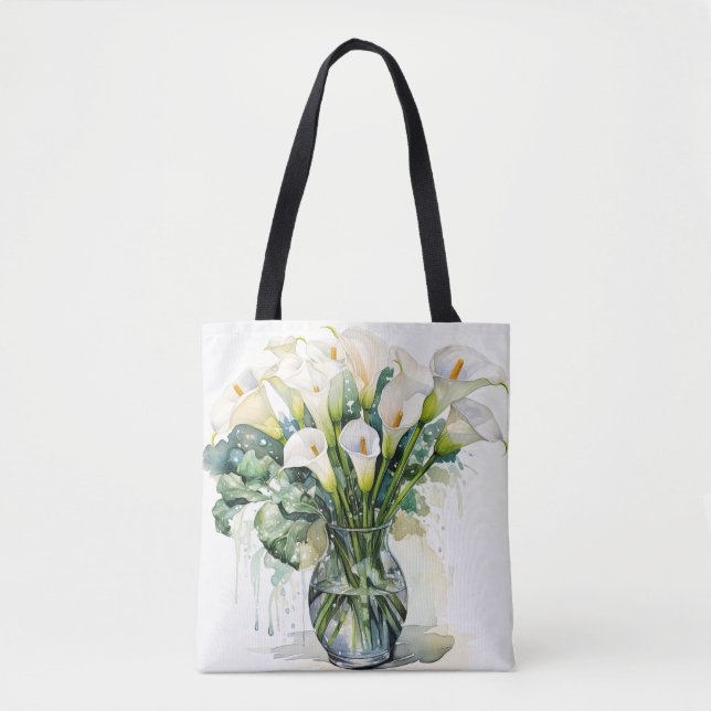 Tote Bag Belle Calla Lilies fraîchement cuite (Devant)