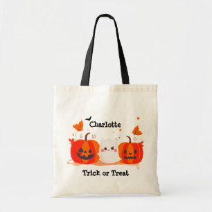 Tote Bag Belle Citrouille Fantôme Halloween Trick or Treat
