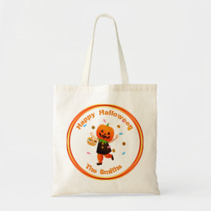 Tote Bag Belle Citrouille Tête ou Traiteuse Halloween