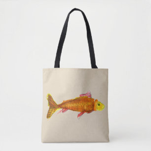 Tote Bag Belle comète de poisson rouge illustration de pop 