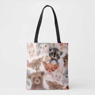 Tote Bag Belle couture, carrelée, aquarelle motif w