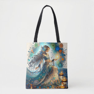Tote Bag Belle Diwali femme et Rangoli