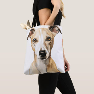 TOTE BAG BELLE FAUNE ET CHIEN À BLANC BLANC