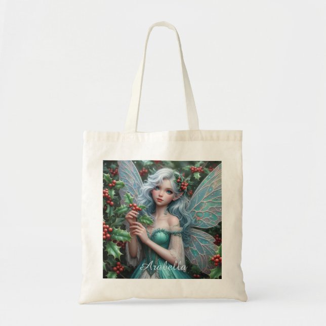 Tote Bag Belle fée de décembre à Holly (Devant)