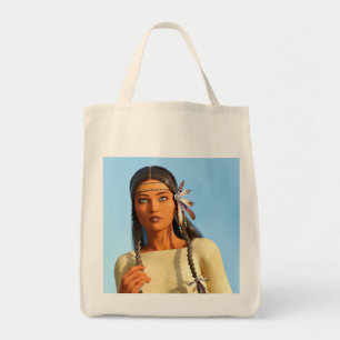 Tote Bag Belle femme autochtone d'Amérique du Nord tenue in