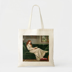 Tote Bag Belle femme aux cheveux roux lisant un livre Artis