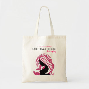 Tote Bag Belle fille avec le marquage à chaud rose de