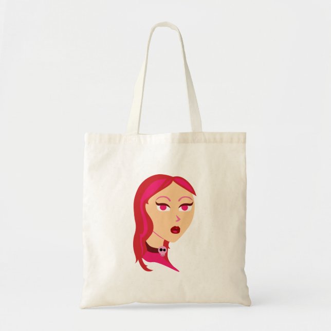 Tote Bag Belle fille de crâne (Devant)