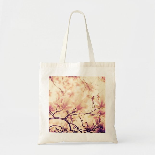 Tote Bag Belle fleur de magnolia pastel (Devant)