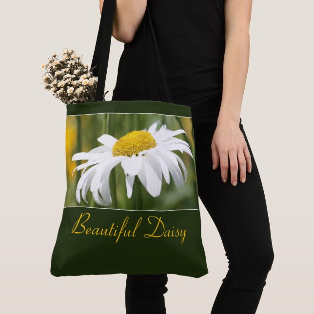 Tote Bag Belle Fleur de marguerite blanche (De près)