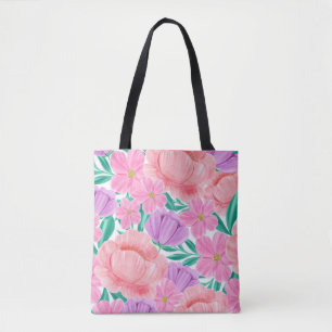Tote Bag Belle florale Pastel