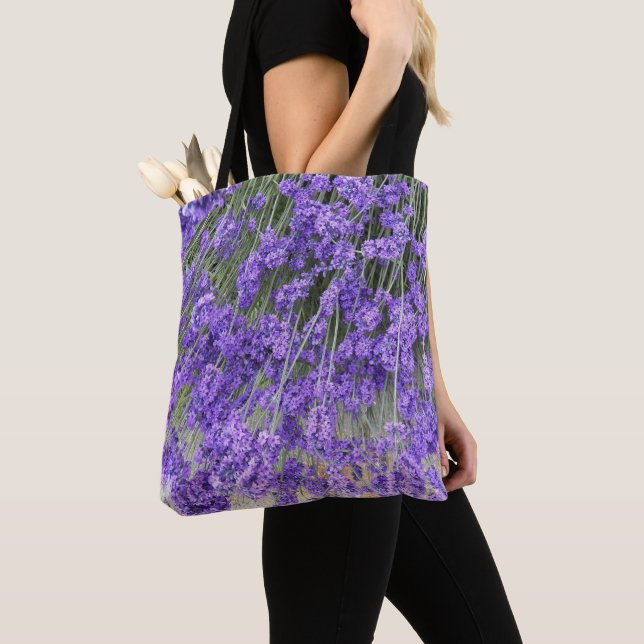 Tote Bag Belle Lavande fleurit Floral (De près)