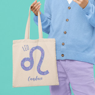 Tote Bag Belle Léo Astrologie Signal Violet Personnalisé
