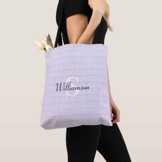 Tote Bag Belle Lilac moderne personnalisée (De près)