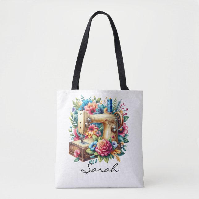 Tote Bag Belle machine à coudre  (Devant)