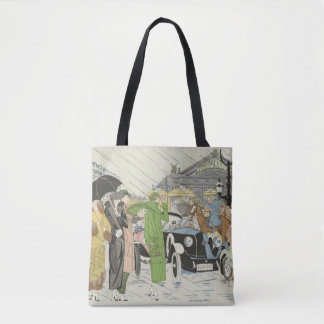 Tote Bag Belle mode des années 1930, scène de rue