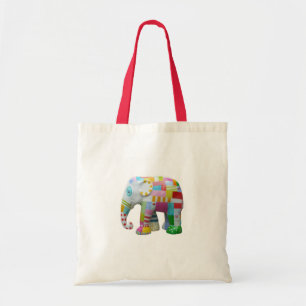 Tote Bag Belle mosaïque rétro éléphant