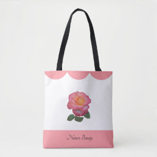 Tote Bag Belle nature Rose